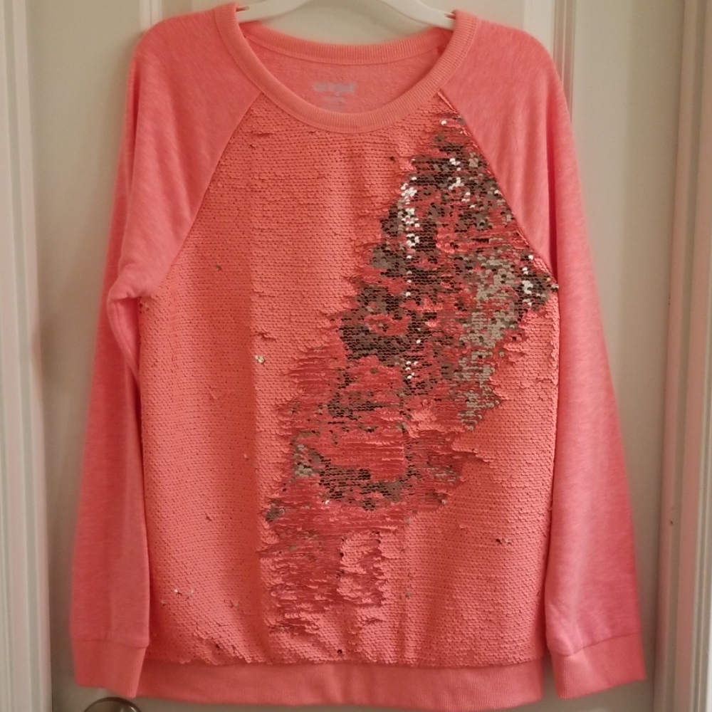 Girls color changing sequin sweat shirt